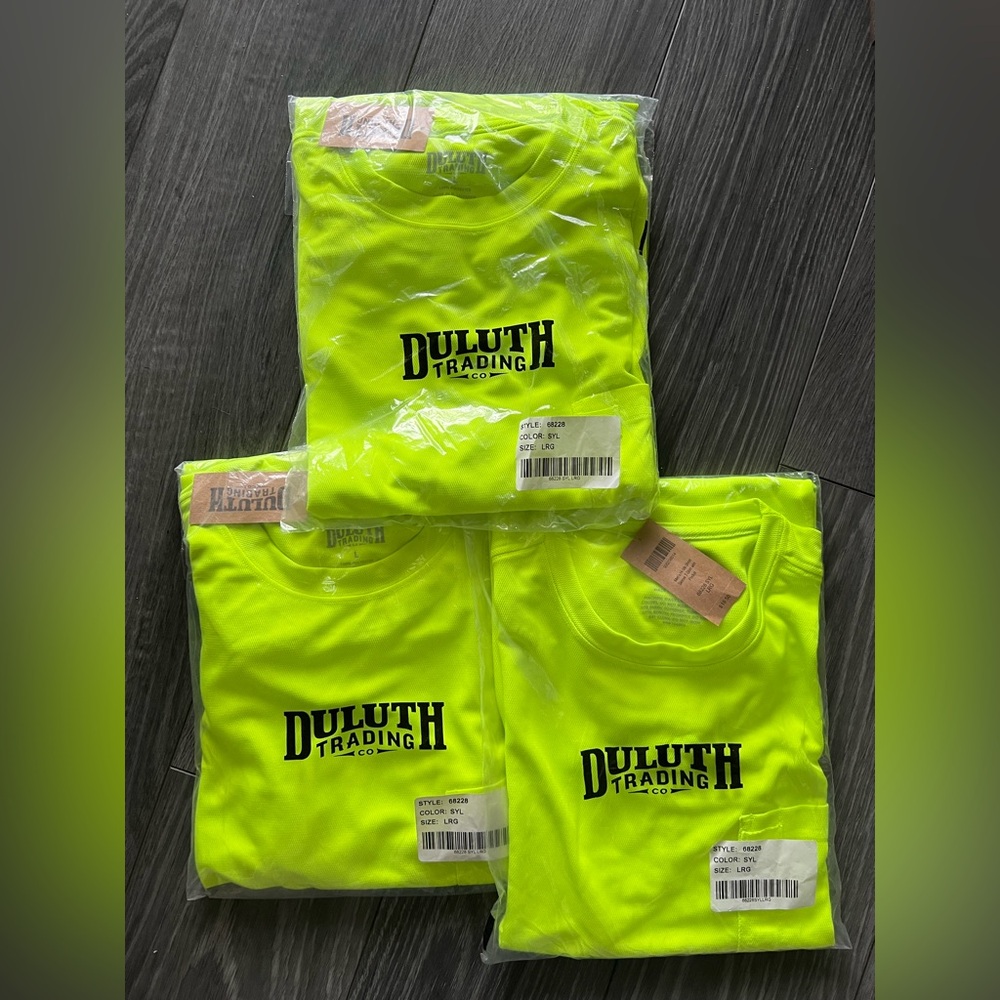 Duluth Trading Co Hi Vis Shirts 3-pack